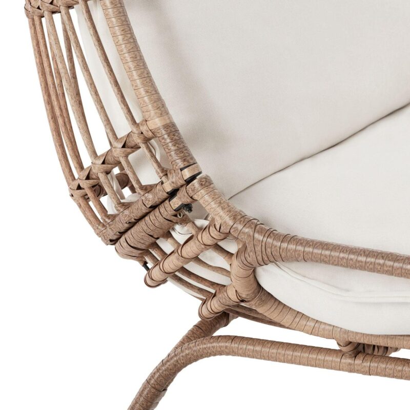 Better Homes and Gardens Willow Sage Outdoor Wicker Patio Cuddle Chair, Brown - Image 6