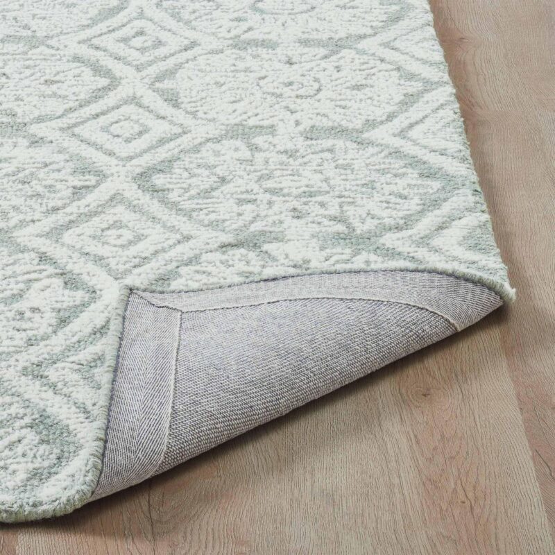 Better Homes and Gardens Suzani Muted Green Medallion Wool Indoor Area Rug, 8' x 10' - Image 2