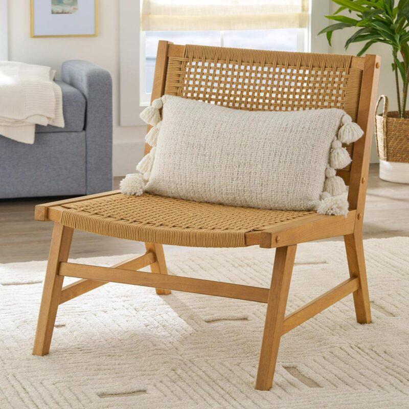 Better Homes and Gardens Vista Woven Accent Chair, Light Honey Finish - Image 15