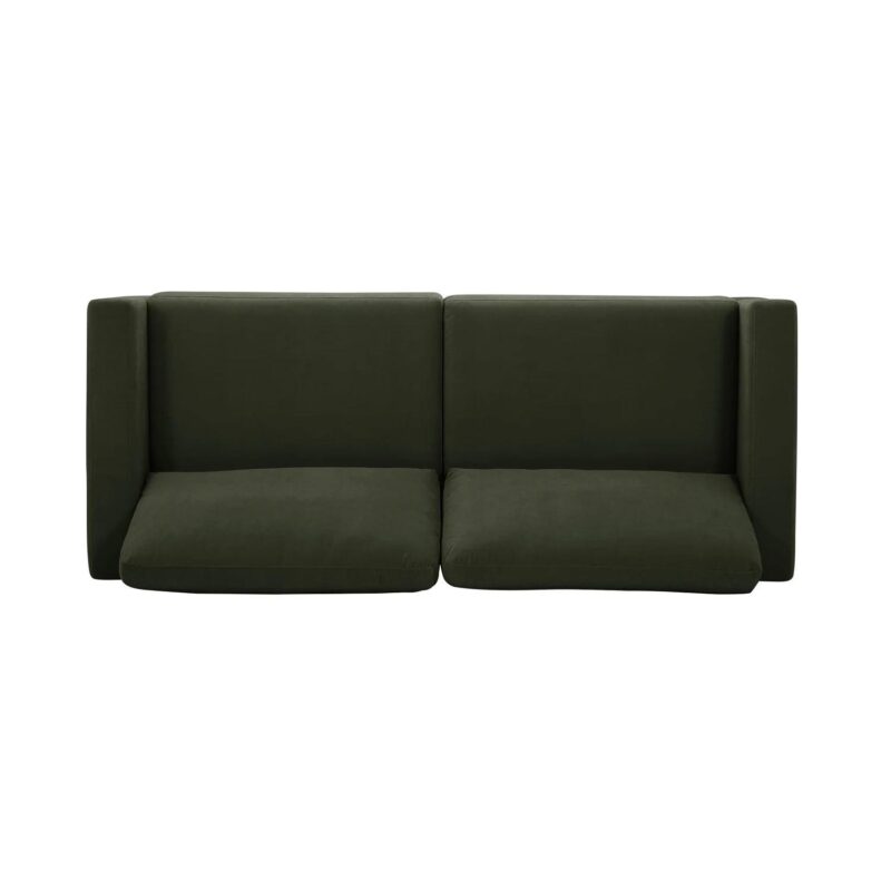 Better Homes and Gardens Springwood Wood Frame 83.46  Couch, Olive Velvet - Image 3