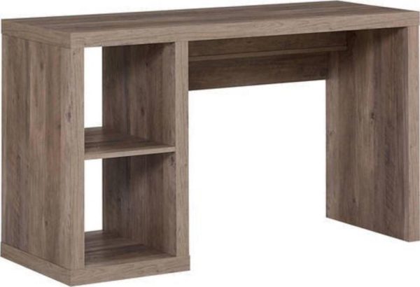 Better Homes and Gardens Cube Storage Office Desk, Rustic Gray