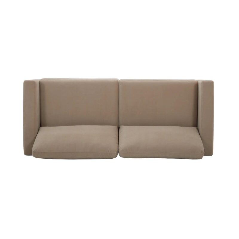 Better Homes and Gardens Springwood Wood Frame 83.46  Couch, Beige Velvet - Image 2