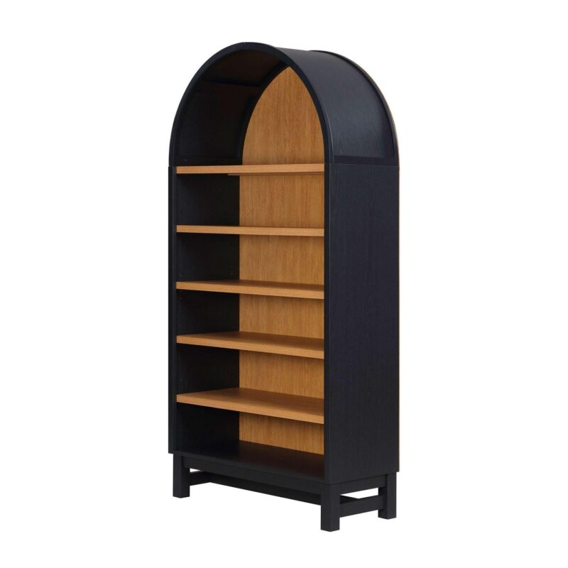 Better Homes and Gardens Juliet Open Arch Bookcase, Rich Black and Light Honey - Image 9