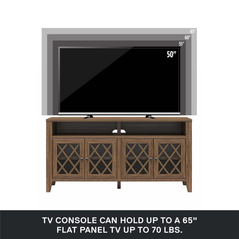 Better Homes and Gardens Trellis TV Stand for TVs up to 65 , Walnut - Image 12
