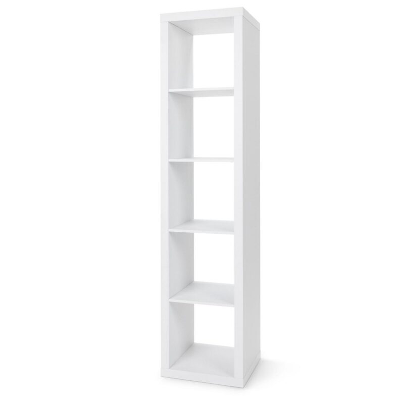 Better Homes and Gardens 5-Cube Vertical Storage Organizer, White Texture - Image 2