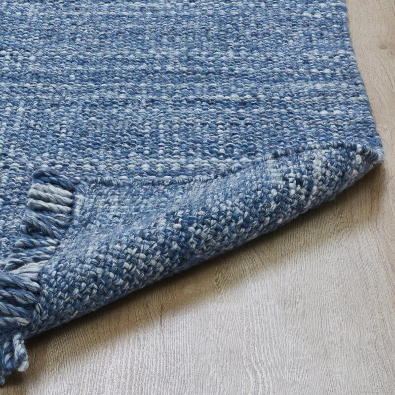 Better Homes and Gardens Washed Indigo Blue Handwoven Plaid Wool Scatter Accent Indoor Rug, 30  x 46 - Image 4