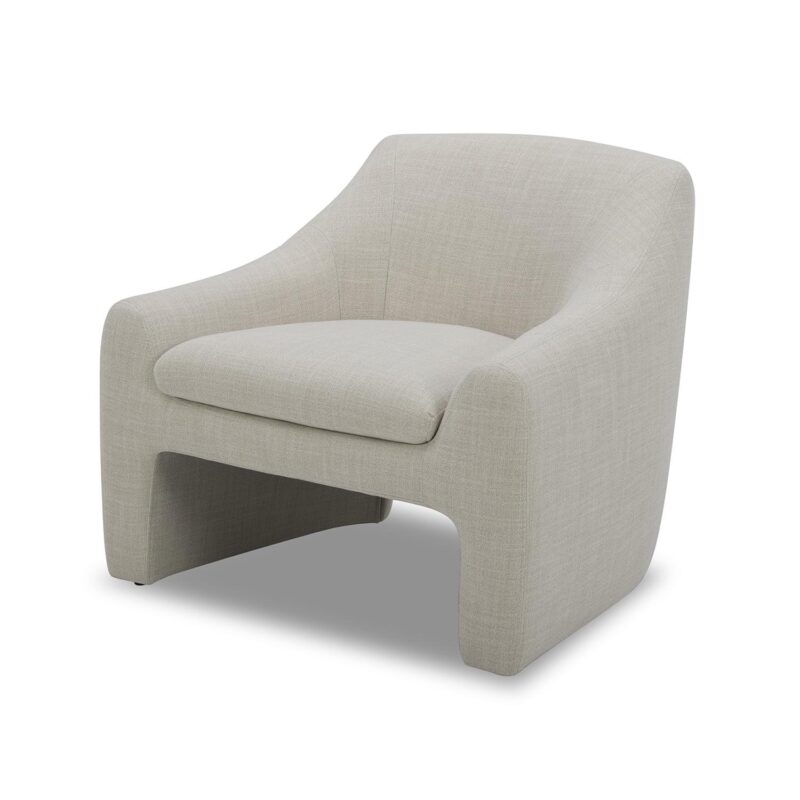 Better Homes and Gardens Emerson Curvy Accent Chair, Cream Linen - Image 4