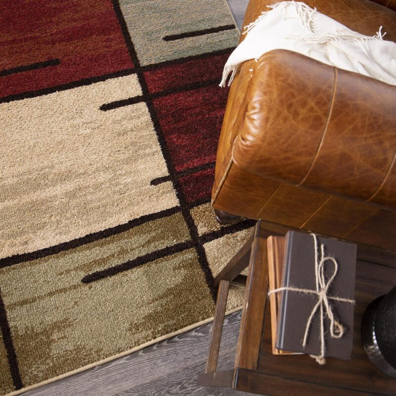 Better Homes and Gardens Spice Grid 7'6  x 9'6  Rouge Indoor Area Rug - Image 8