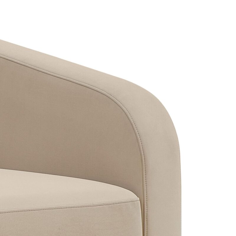 Better Homes and Gardens Lillian Channel Tufted Sofa 83.5  Beige Velvet - Image 4