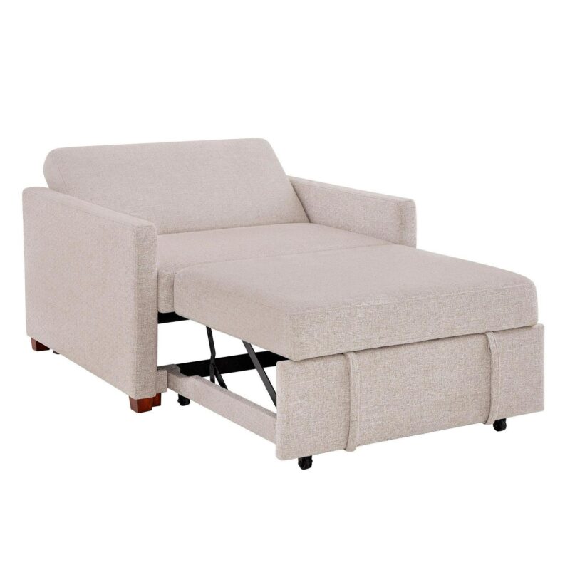 Better Homes and Gardens Nolan Pull Out Sleeper Chair, Wheat - Image 5