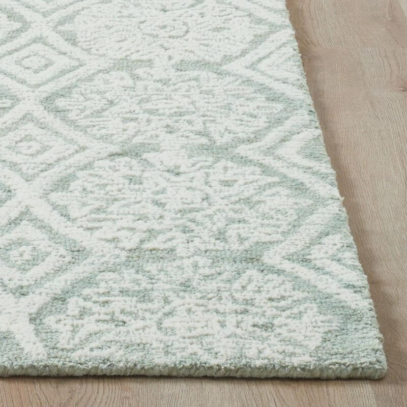 Better Homes and Gardens Suzani Muted Green Medallion Wool Indoor Area Rug, 8' x 10' - Image 3