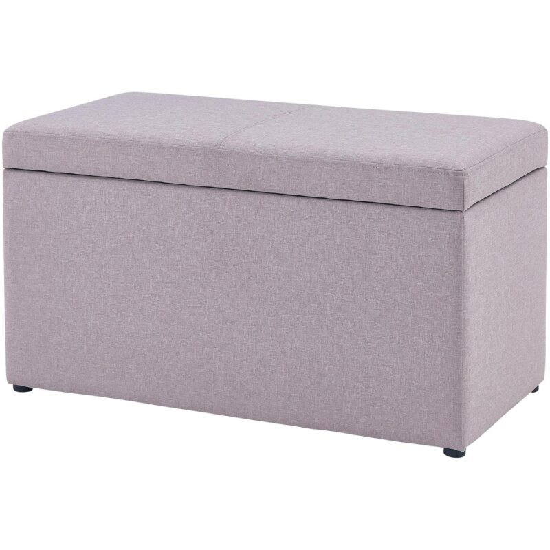 Better Homes and Gardens 30  Hinged Storage Ottoman, Sand Faux Linen - Image 6
