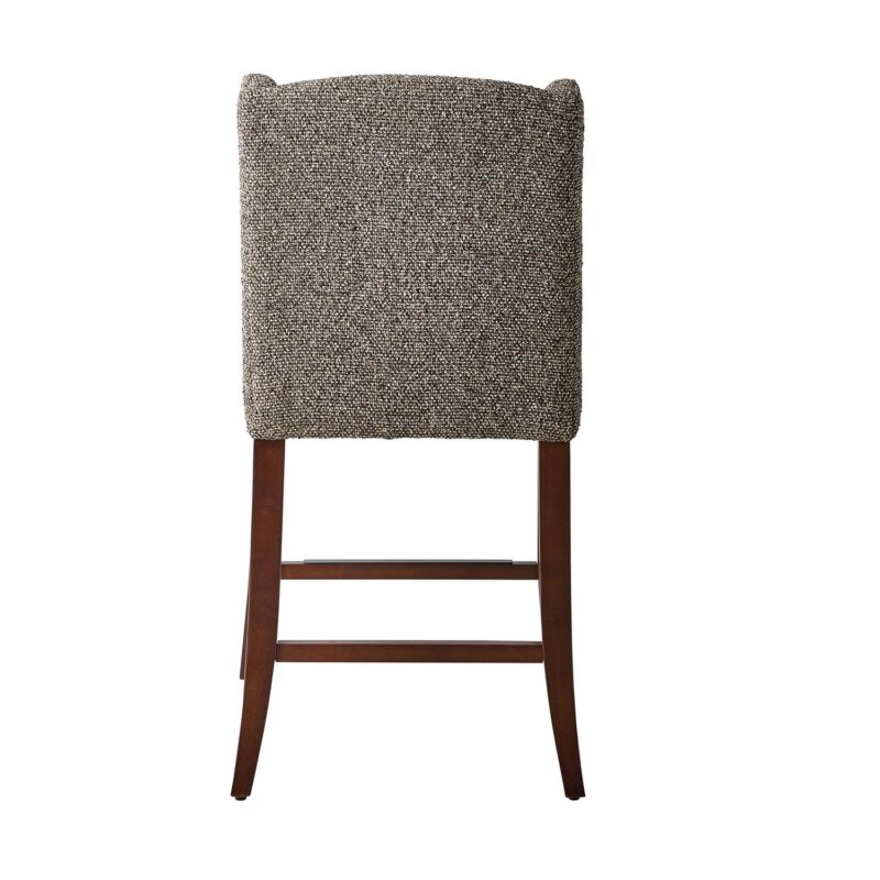 Better Homes and Gardens Windsor Upholstered Wingback Counter Stool 2 Pack, Truffle Brown - Image 4
