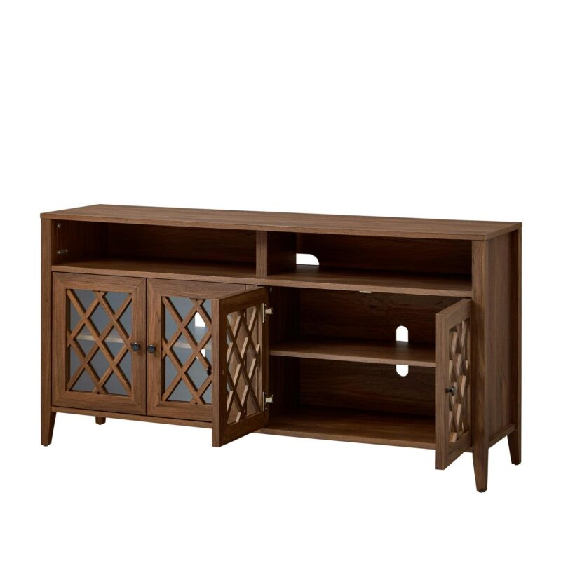 Better Homes and Gardens Trellis TV Stand for TVs up to 65 , Walnut - Image 4