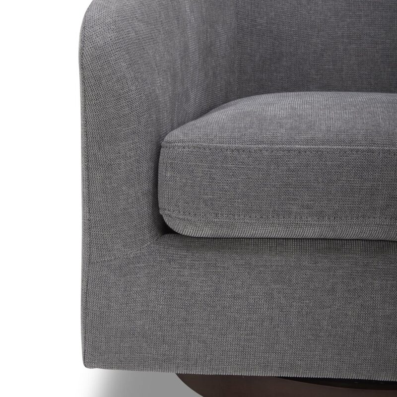 Better Homes and Gardens Bradford Wooden Base Modern Swivel Chair, Gray - Image 15
