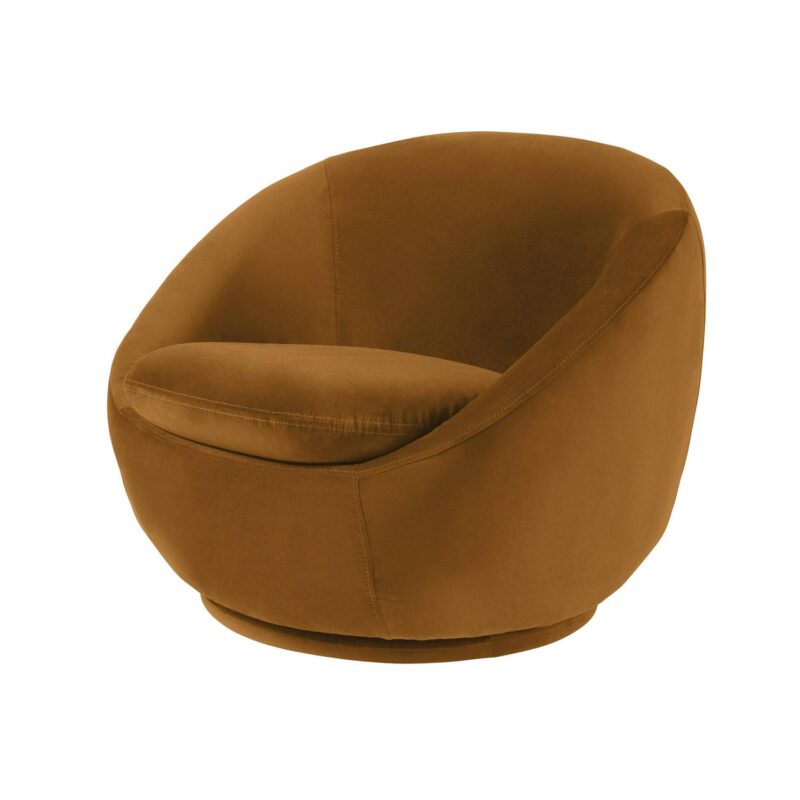 Better Homes and Gardens Mira Swivel Chair, Ochre Velvet - Image 8