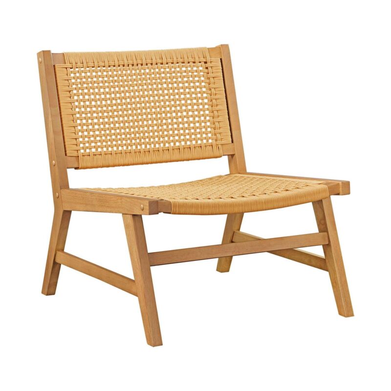 Better Homes and Gardens Vista Woven Accent Chair, Light Honey Finish - Image 3