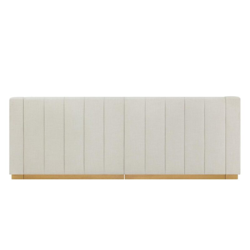 Better Homes and Gardens Lillian Channel Tufted Sofa 83.5  Cream Linen - Image 11