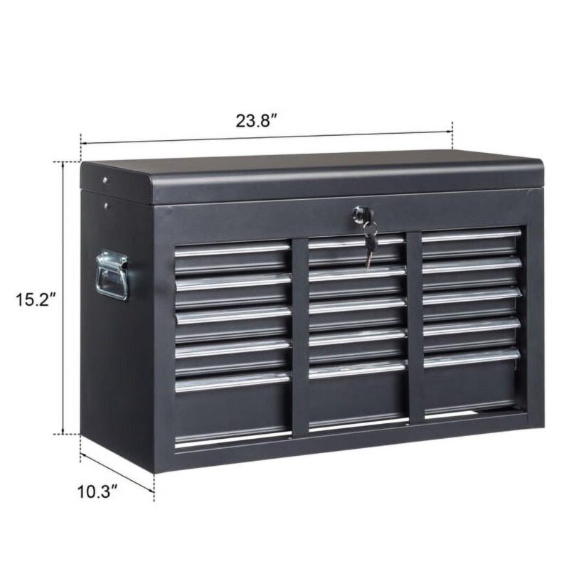 Black Heavy-Duty Steel Tool Box with 5 Drawers a 60cm Professional Organizer for Tools, Workshop, Garage, and Industrial Use - Image 5