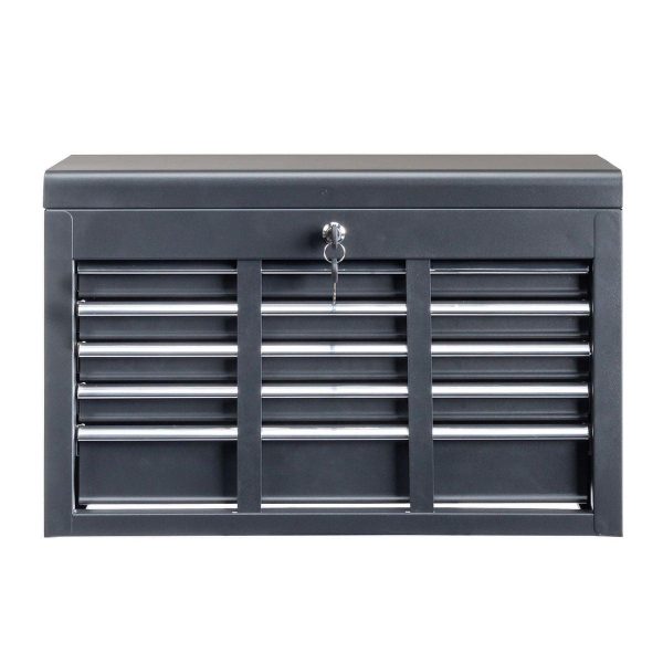 Black Heavy-Duty Steel Tool Box with 5 Drawers a 60cm Professional Organizer for Tools, Workshop, Garage, and Industrial Use