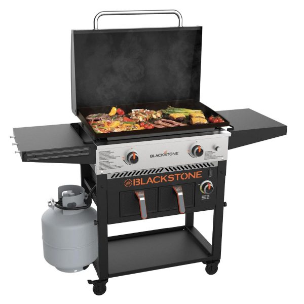 Blackstone 2-Burner 28  Propane Griddle with Air Fryer Combo