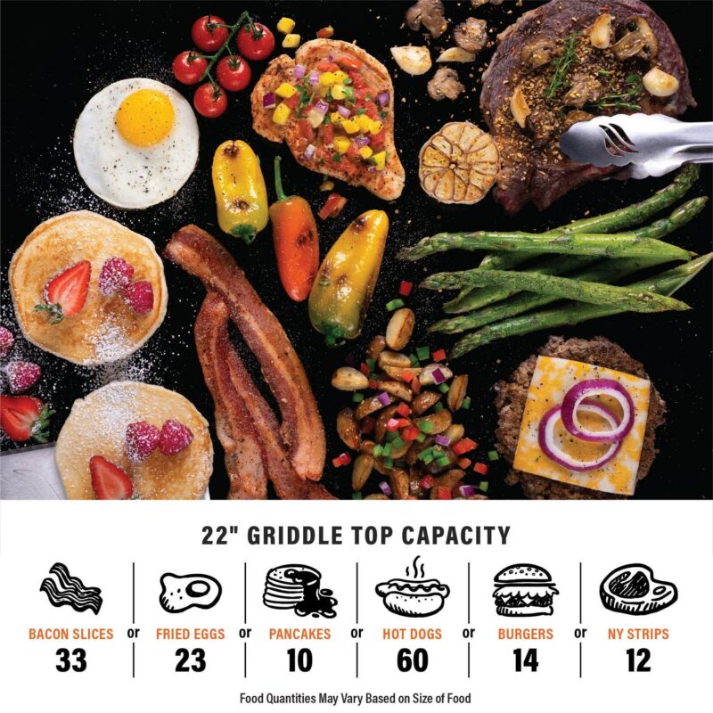 Blackstone Adventure Ready 2-Burner 22  Propane Omnivore Griddle with Flex-fold Legs - Image 10
