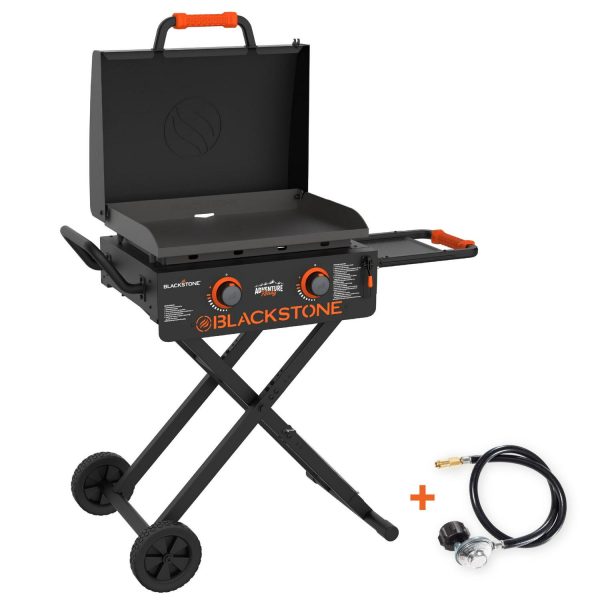 Blackstone Adventure Ready 2-Burner 22  Propane Omnivore Griddle with Flex-fold Legs