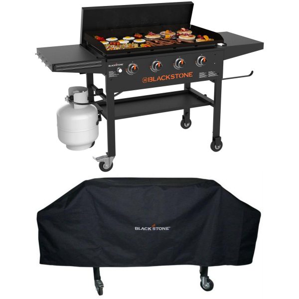Blackstone Original 4-Burner 36  Propane Omnivore Griddle With Protective Soft Cover