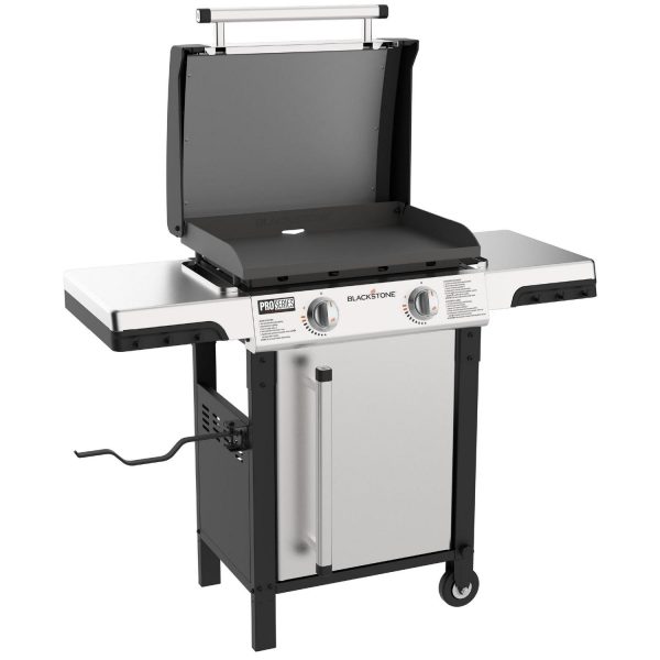 Blackstone ProSeries 2-Burner 22  Propane Omnivore Griddle with Dual Side Shelves