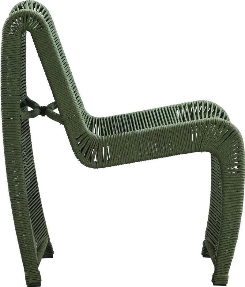 Boraam Lorenzo Rope Outdoor Patio Chairs, Set of 2 - Olive Green - Image 5
