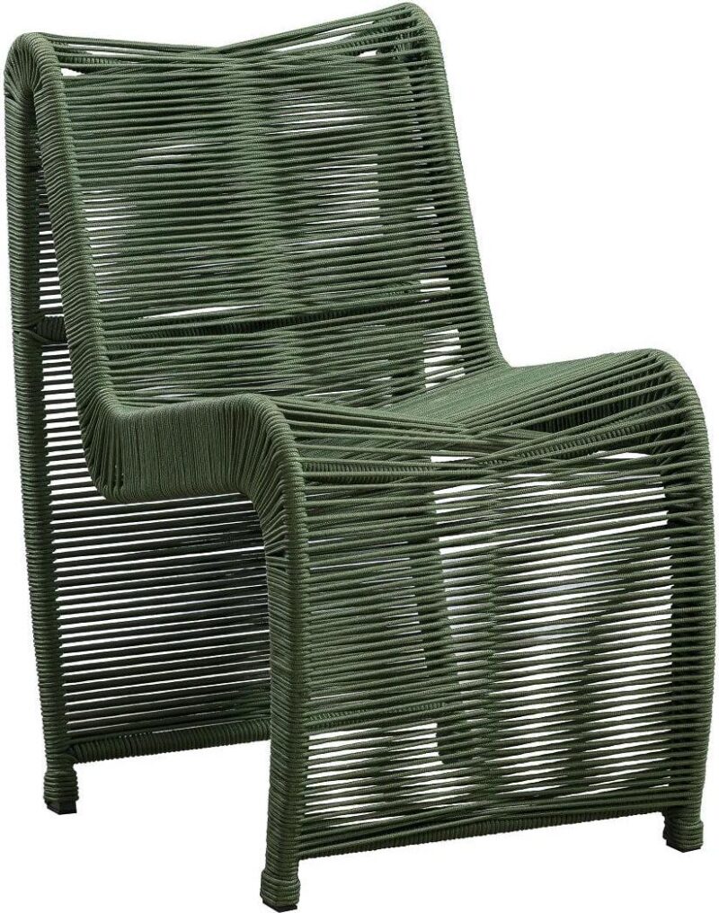 Boraam Lorenzo Rope Outdoor Patio Chairs, Set of 2 - Olive Green - Image 4