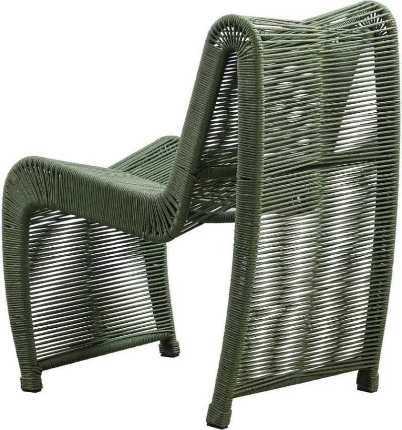 Boraam Lorenzo Rope Outdoor Patio Chairs, Set of 2 - Olive Green - Image 7