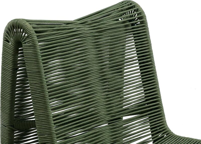 Boraam Lorenzo Rope Outdoor Patio Chairs, Set of 2 - Olive Green - Image 8