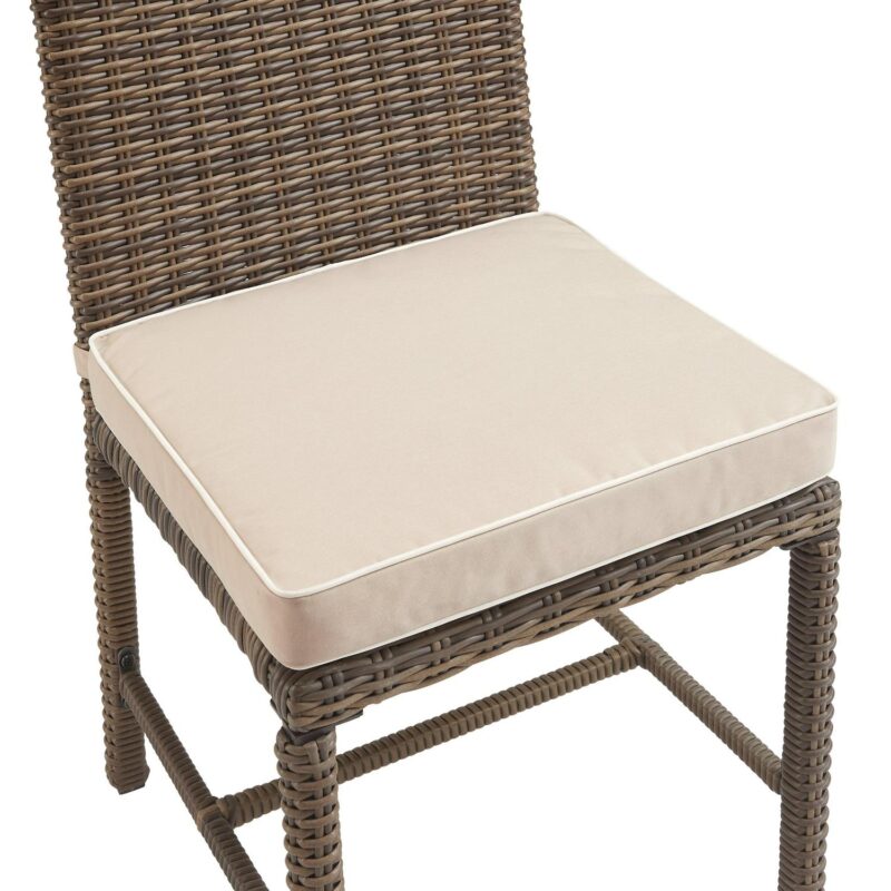 Bradenton 5Pc Outdoor Wicker Dining Set Sand/Weathered Brown - Dining Table and 4 Dining Chairs - Image 3