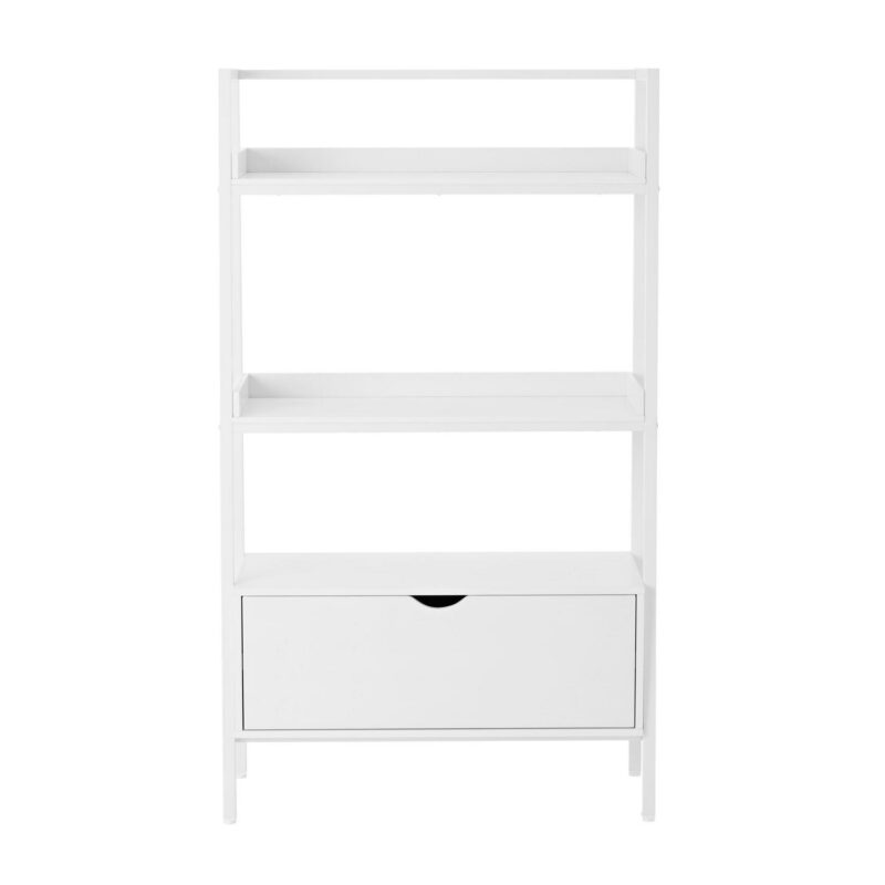 Build Your Own Furniture Kids Ladder Bookcase with Drawer, White - Image 4