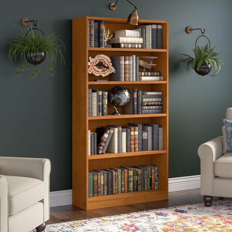 Bush Furniture Universal Tall 5 Shelf Bookcase - Image 7