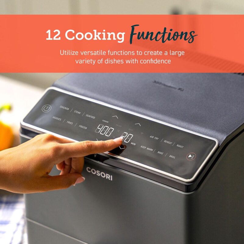 COSORI Dual Blaze 6.8qt Ceramic Coating Smart Air Fryer - Dark Gray - Image 10