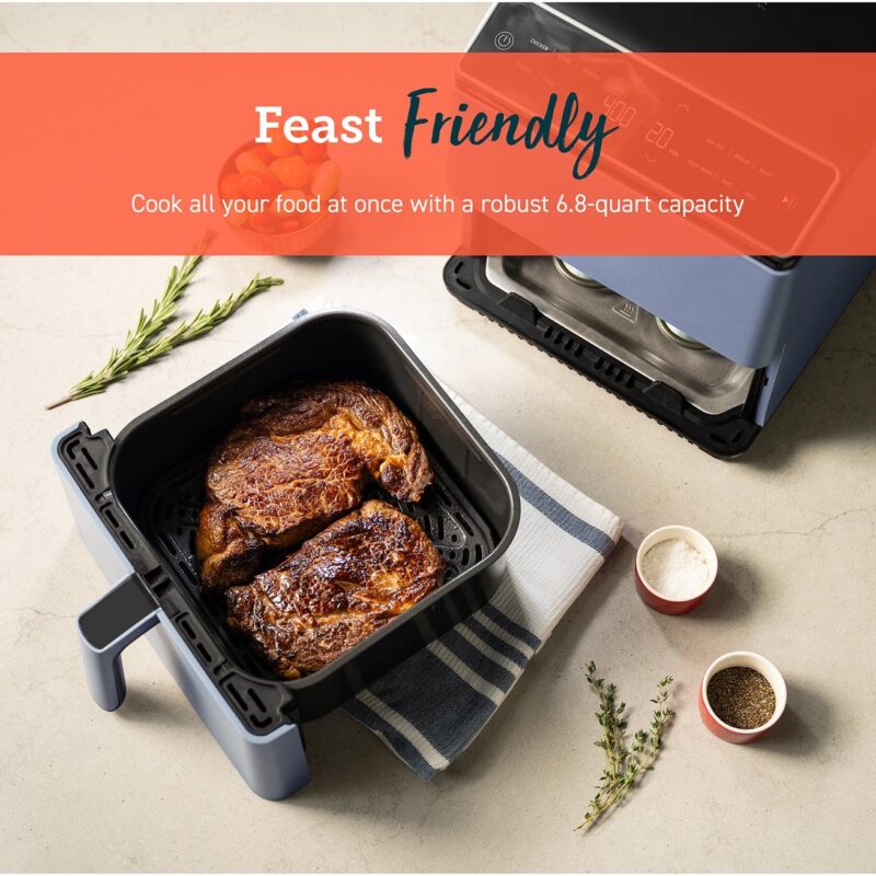 COSORI Dual Blaze 6.8qt Ceramic Coating Smart Air Fryer - Blue - Image 11