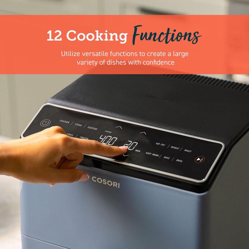 COSORI Dual Blaze 6.8qt Ceramic Coating Smart Air Fryer - Blue - Image 10