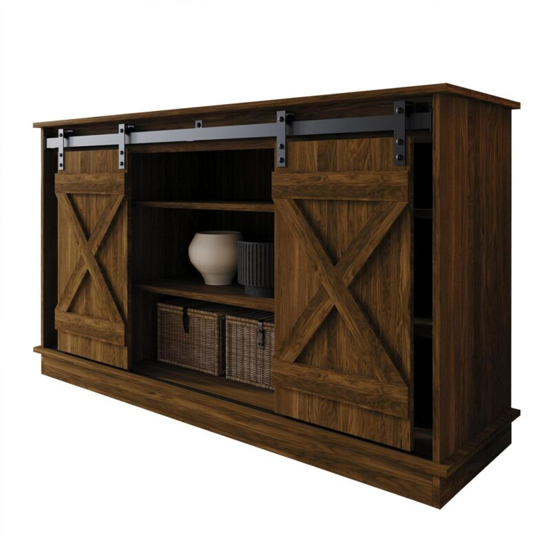 Castle Place Vintage 54  TV Stand Console for TVs up to 65 , Brown - Image 5