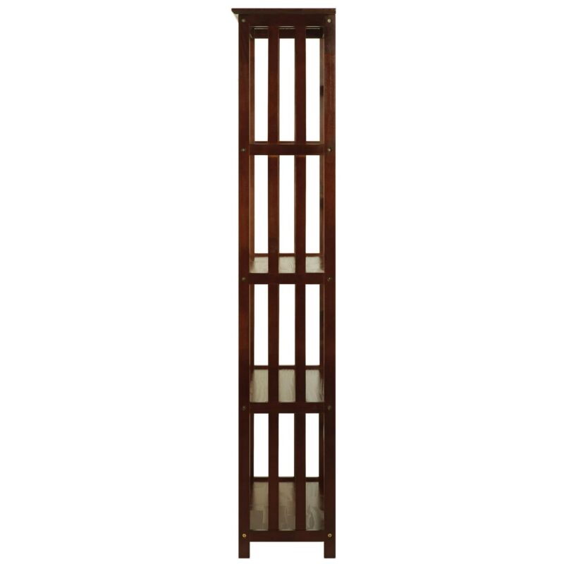 Casual Home Mission Style 5-Shelf Bookcase, Walnut - Image 4