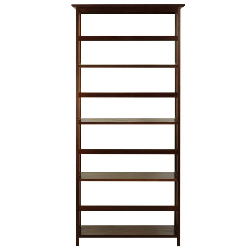 Casual Home Mission Style 5-Shelf Bookcase, Walnut - Image 5