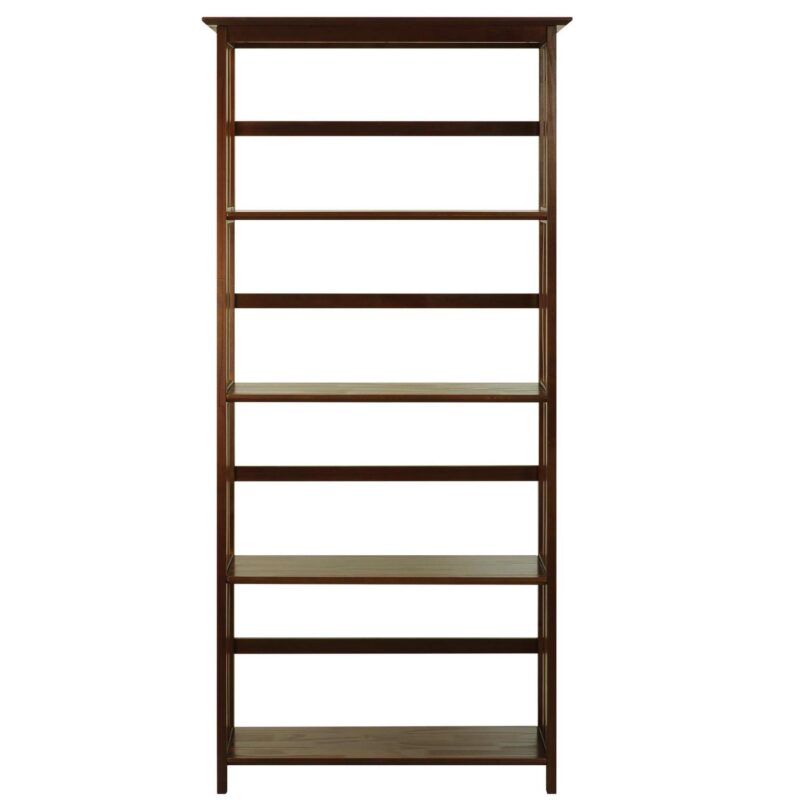 Casual Home Mission Style 5-Shelf Bookcase, Walnut - Image 3