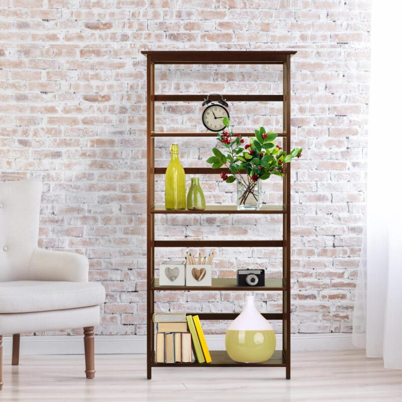 Casual Home Mission Style 5-Shelf Bookcase, Walnut - Image 11
