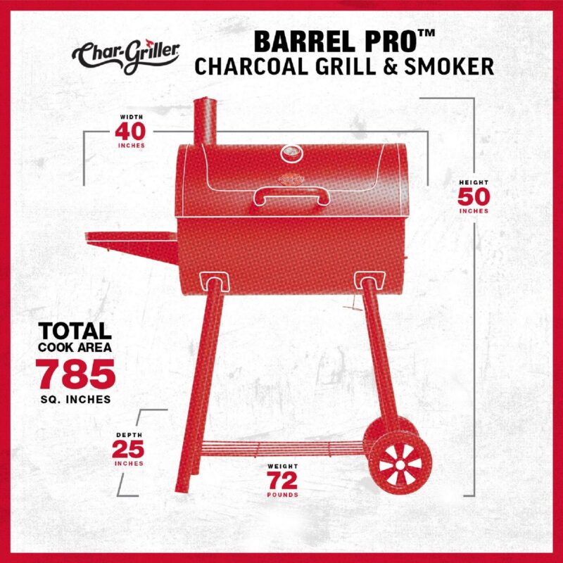 Char-GrillerA Barrel Proa c Charcoal Barrel Grill - Image 7