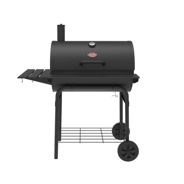 Char-Griller 44.7  Charcoal Barrel Grill with Adjustable Air Vents,Heat Thermometer, Storage Rack