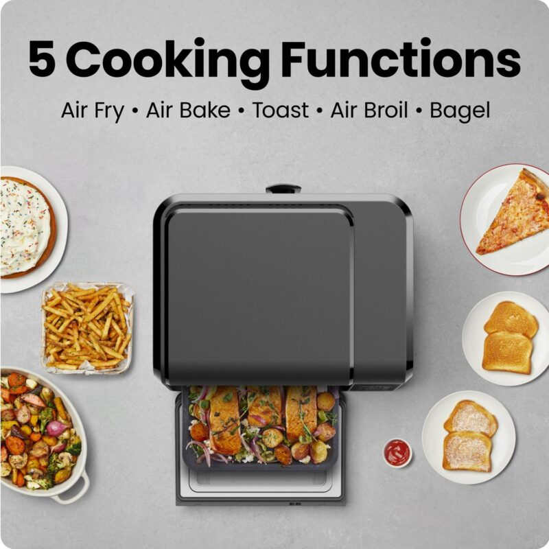 Chefman EasyAir 15 Qt. Toaster Oven Air Fryer, 5 Cooking Functions and 450A F Max Temperature a Black - Image 3