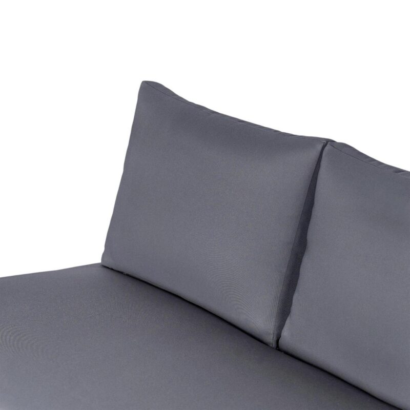 Christopher Knight Home Outdoor 3 Seater Sofa with Slatted Wood Frame and Cushions, Deep Seating, Dark Grey - Image 6