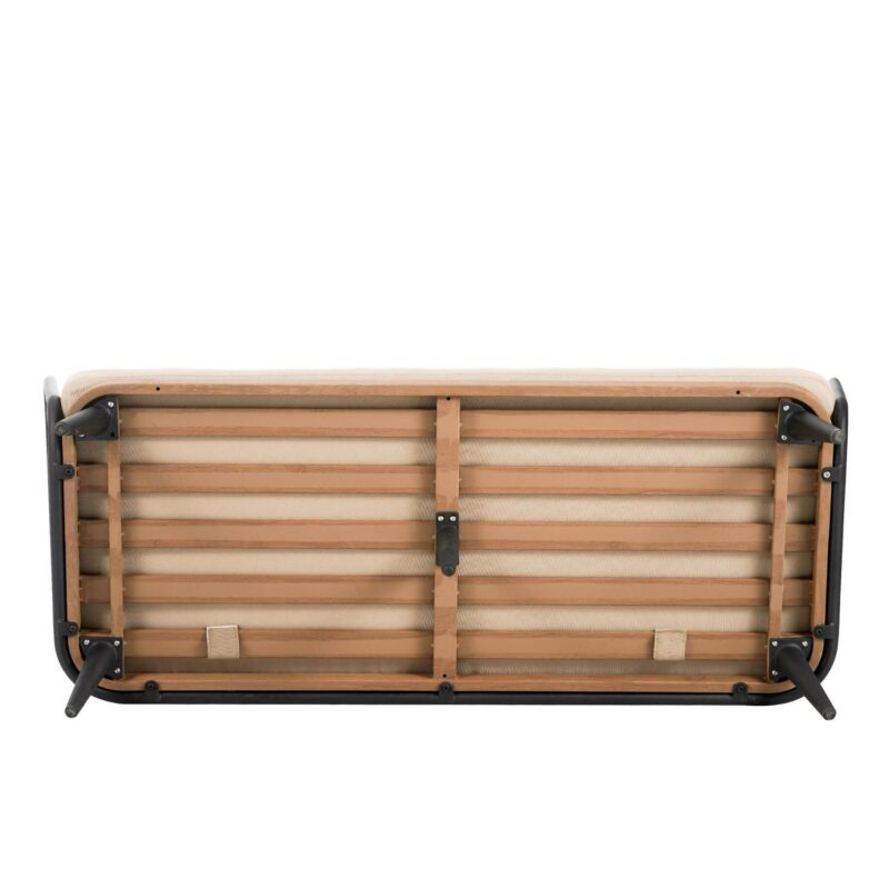 Christopher Knight Home Modern Outdoor Wicker Loveseat with Waterproof Cushions, Metal Frame, Beige - Image 6
