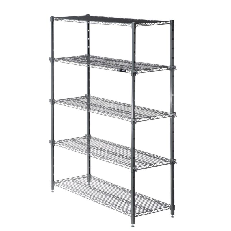 CleverMade 5-Tier EASE Storage Shelving Unit, Easy Adjust Wire Shelving - Image 2